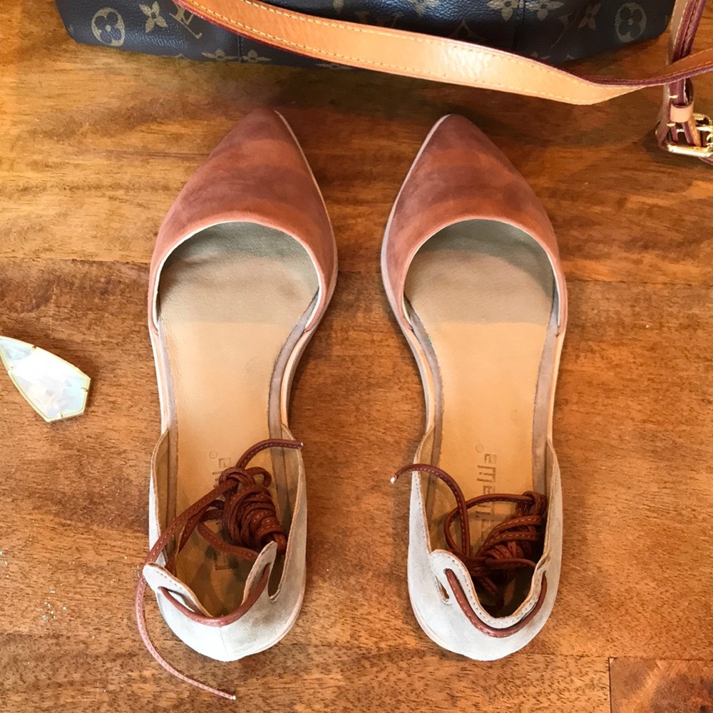 Anthropologie Gee Wawa Adele Suede Leather Flat - Picture 6 of 8
